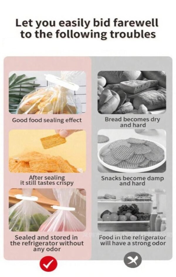 Food sealing clips for home kitchen fresh-keeping and moisture-proofing of grains