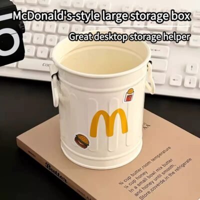 McDonald's funny pen holder large capacity office desktop storage box student girl children boy light luxury ornaments