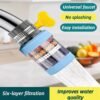 Adjustable filter, universal, splash-proof kitchen water purifier, compatible with household tap water, showerheads