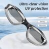 High-definition, anti-fog, waterproof, professional electroplated swimming goggles