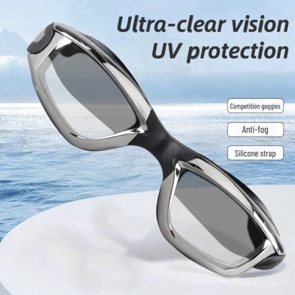 High-definition, anti-fog, waterproof, professional electroplated swimming goggles