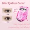Portable eyelash curler for beginners with long-lasting curling and shaping