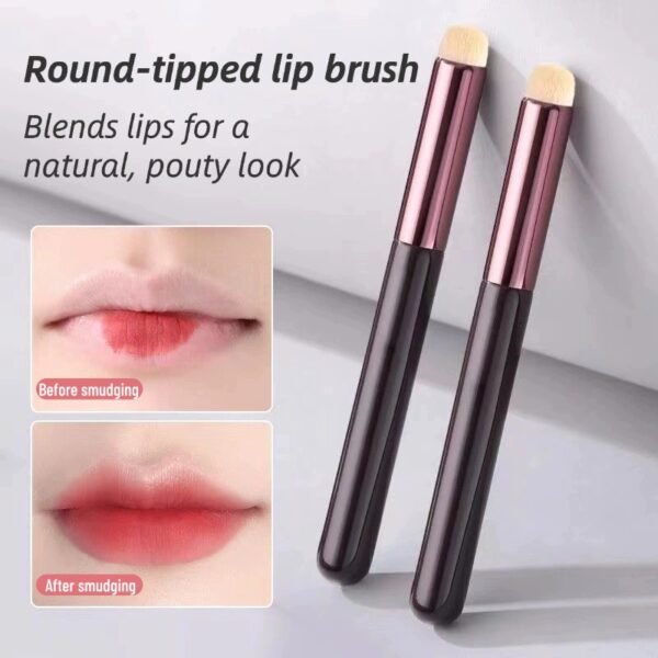 Round head lip brush lipstick brush portable smudge lip pencil female special beauty tool lip makeup brush