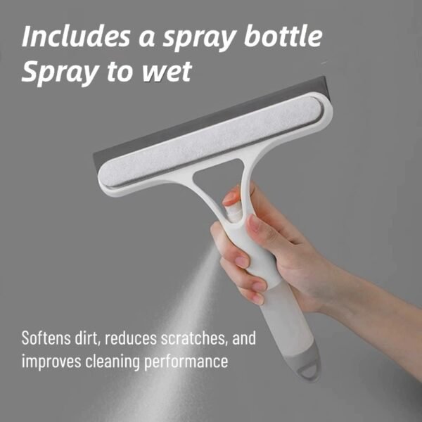 Household double-sided glass cleaning artifact bathroom mirror brush three-in-one cleaning window cleaning tool