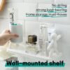 主图 Simple bathroom wall-mounted guardrail rack creative punch-free kitchen storage rack spice rack