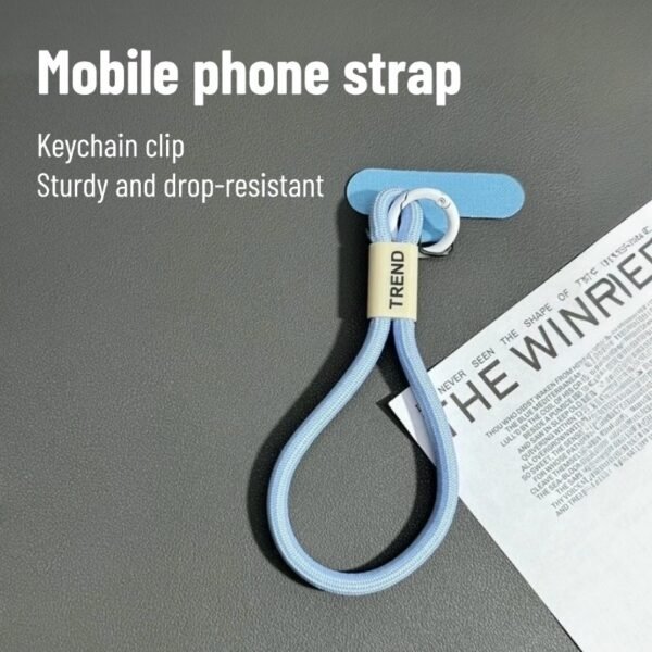 Wrist mobile phone lanyard simple ins style short dopamine anti-drop strong keychain clip camera pendant