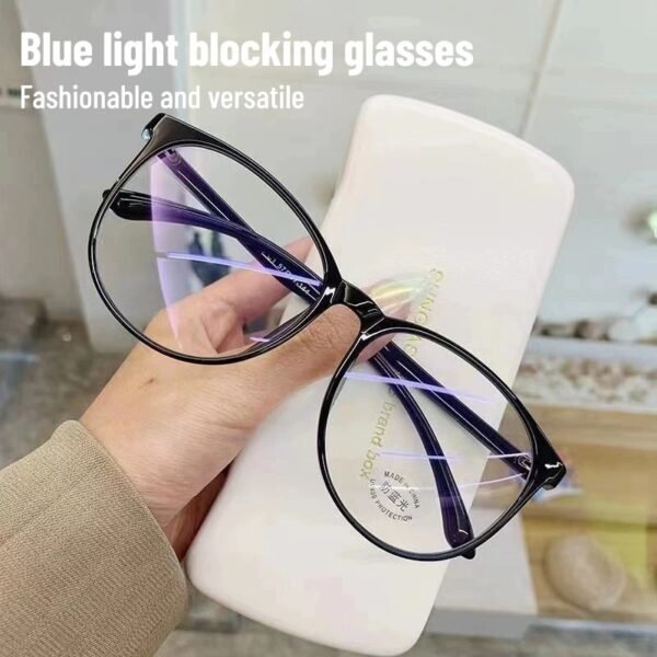 New Korean style glasses blue light blocking large frame flat glasses trendy glasses