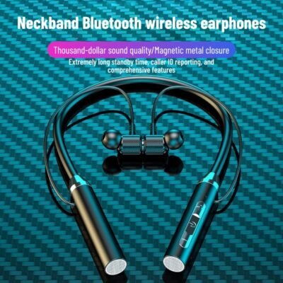 New neck-hanging Bluetooth wireless headset neck-hanging sports dual-ear in-ear ultra-long standby life