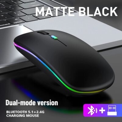 Bluetooth mouse wireless silent suitable for notebook games office desktop computer rechargeable universal