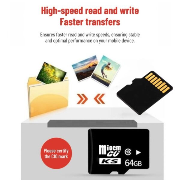 主图1 64G memory card, compatible with mobile phones, tablets, MP3 players, dashcams, Bluetooth speakers