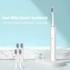 Rechargeable electric toothbrush with soft bristles, automatic sonic smart teeth cleaning tool