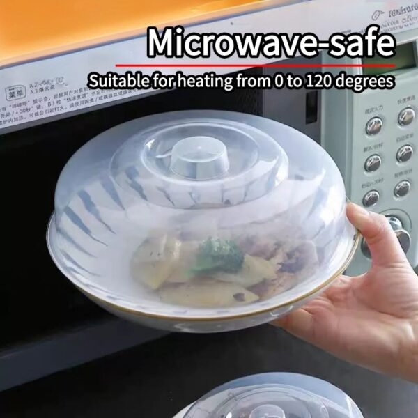 副图1 Microwave heating cover anti-splash oil high temperature preservation cover transparent food grade special heating cover bowl cover plate cover