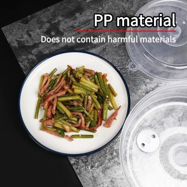 副图3 Microwave heating cover anti-splash oil high temperature preservation cover transparent food grade special heating cover bowl cover plate cover