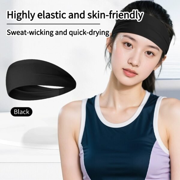 Solid color yoga headband sports headband elastic sweat-absorbent fitness antiperspirant headscarf hair accessories