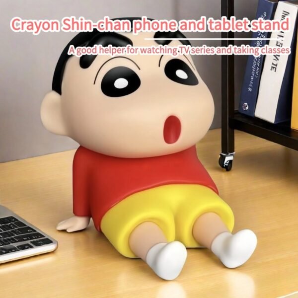 Crayon Shin-chan mobile phone holder lazy mobile phone holder hand-made movable model cute desktop ornaments doll gift