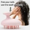 稿定设计-1 Professional shampooing artifact! Silicone shampooing brush, shampooing comb, massage brush, hair scalp cleaning head massager