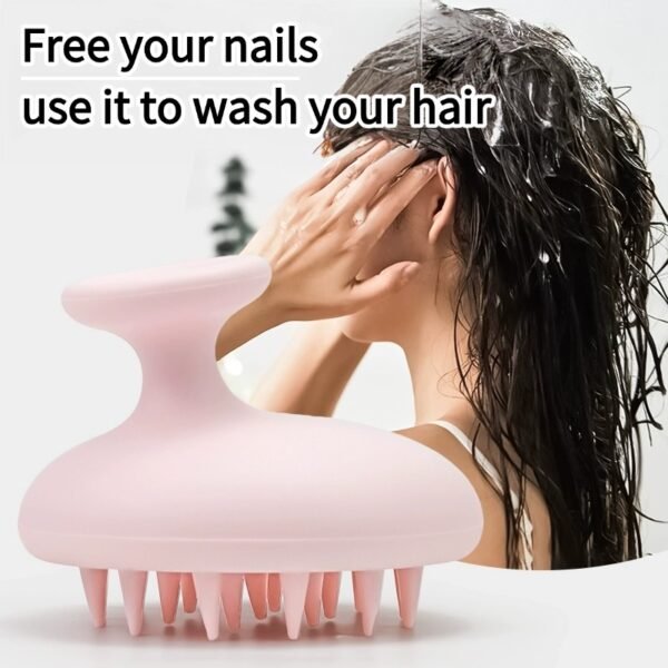 稿定设计-1 Professional shampooing artifact! Silicone shampooing brush, shampooing comb, massage brush, hair scalp cleaning head massager