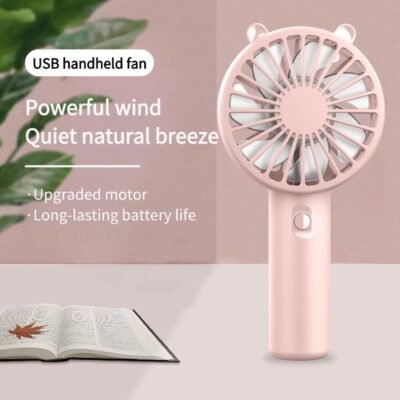 Mini handheld fan, USB rechargeable, portable desktop fan for dorm rooms