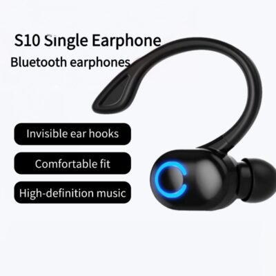 S10 Mini Bluetooth Earphone with Ear Hook Design – Lightweight, Stylish, and Long Battery Life