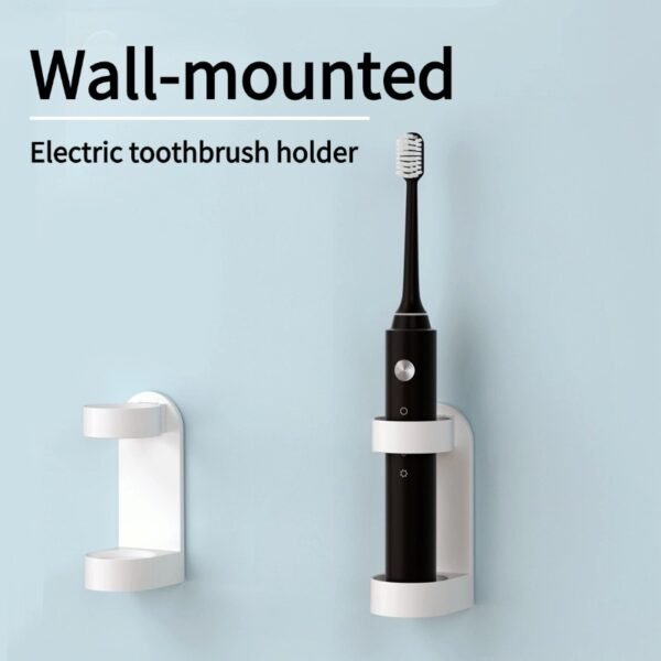 稿定设计-1 Electric toothbrush holder bathroom punch-free wall-mounted toothbrush rack toothbrush storage children's wash rack