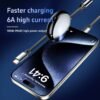 100w retractable one-to-three fast charging data cable