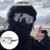 稿定设计-2 Large frame sports cycling windproof sunglasses mountaineering European and American high-end sunglasses