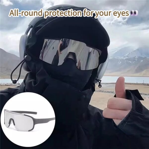 稿定设计-2 Large frame sports cycling windproof sunglasses mountaineering European and American high-end sunglasses