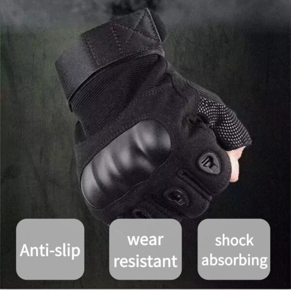稿定设计-2 Military training half-finger tactical gloves men's training combat riding motorcycle military fans outdoor safety protection non-slip