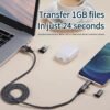 Apple Type-c Android 2-to-3 60W mobile phone fast charging data cable suitable for 3A braided charging cable