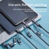 Apple Type-c Android 2-to-3 60W mobile phone fast charging data cable suitable for 3A braided charging cable