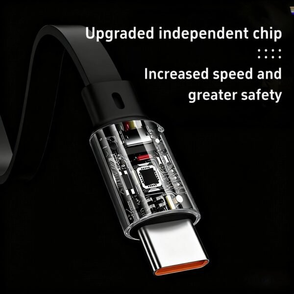 100w retractable one-to-three fast charging data cable