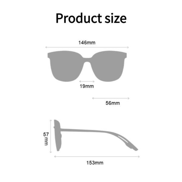 Women's high-end sunglasses with small face and large frame to prevent glare