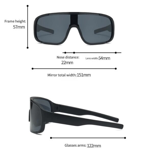 稿定设计-4 Large frame sports cycling windproof sunglasses mountaineering European and American high-end sunglasses