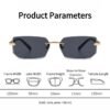 稿定设计-4 European and American men's and women's glasses high-end frameless sunglasses square frame sunglasses
