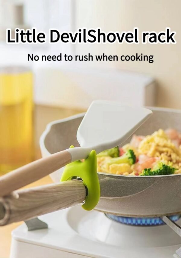 稿定设计-5 Multifunctional spatula rack cartoon little devil spatula rack home kitchen punch-free universal vegetable spatula rack
