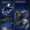 100w retractable one-to-three fast charging data cable
