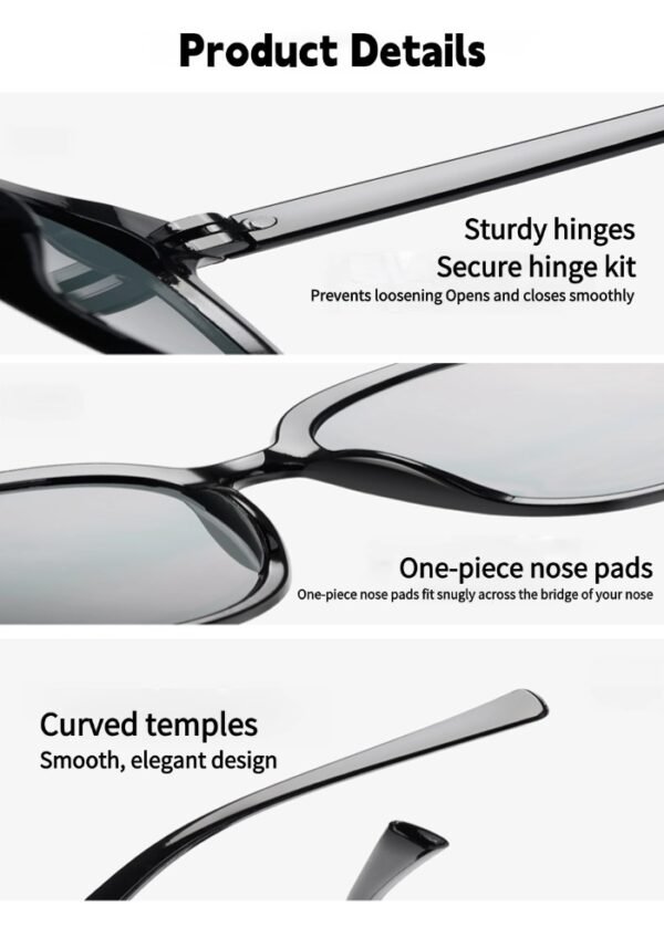 Women's high-end sunglasses with small face and large frame to prevent glare