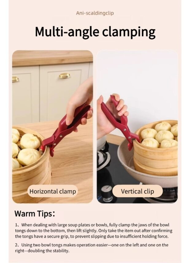 Anti-scalding clips for kitchen, anti-scalding pot, bowl and plate, microwave oven, silicone vegetable clips, steaming pot artifact
