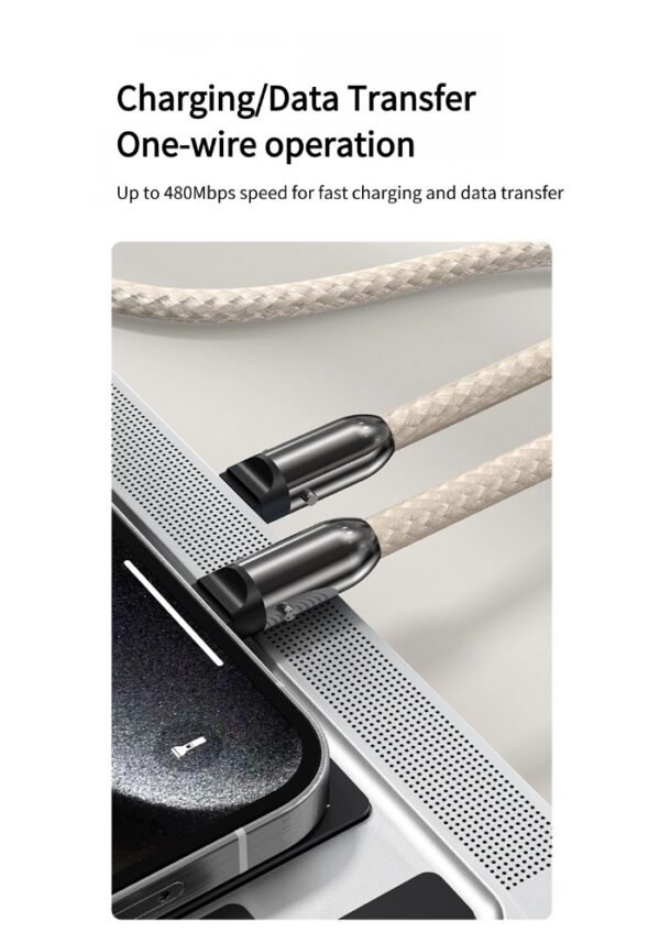 Mobile phone lanyard dual typec data cable anti-lost braided rope