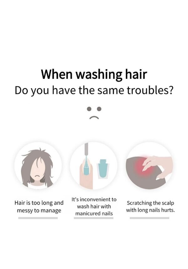 稿定设计-6 Professional shampooing artifact! Silicone shampooing brush, shampooing comb, massage brush, hair scalp cleaning head massager