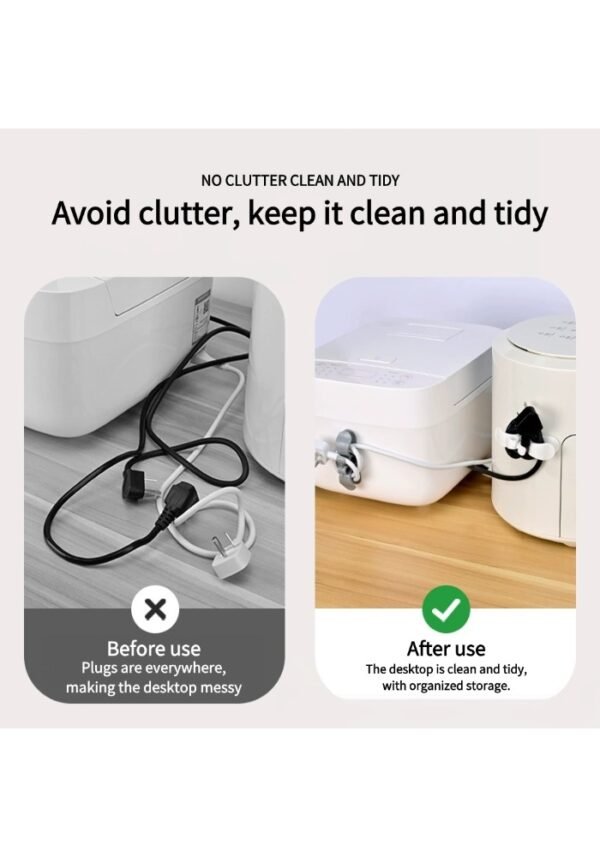 Household cable organizer power cord holder kitchen wall mounted plug holder