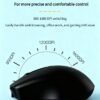 Stylish wireless mouse with silent clicks, portable and rechargeable – perfect for women's office use.