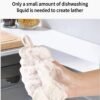 Double-sided bamboo fiber dishwashing sponge for cleaning dishes and pots