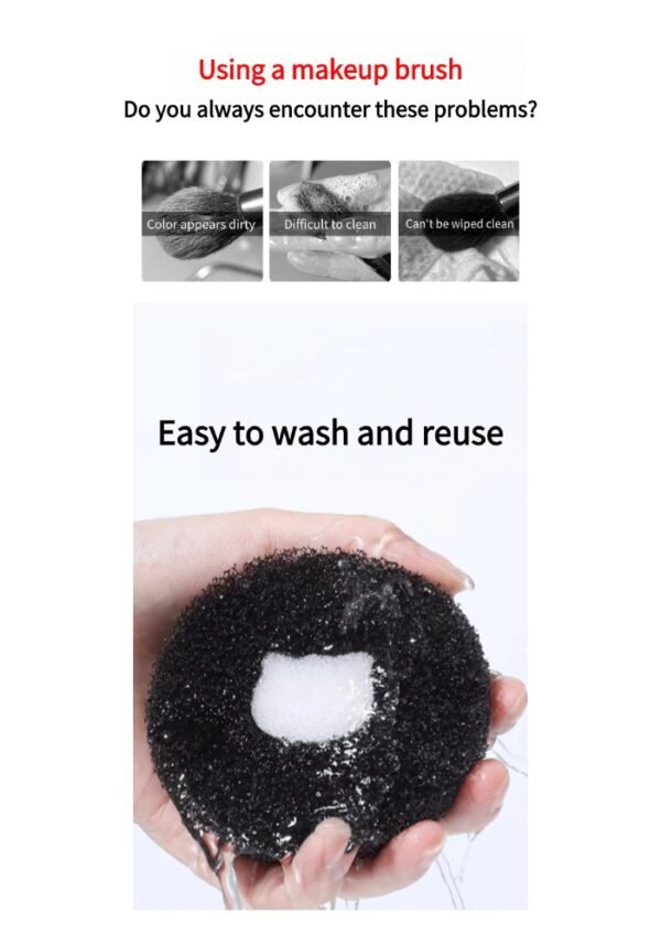 No-wash brush artifact makeup brush cleaner cleaning box eye shadow brush portable quick dry cleaning sponge does not damage the brush