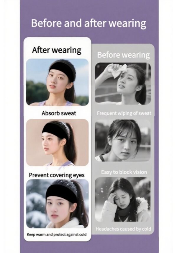 Solid color yoga headband sports headband elastic sweat-absorbent fitness antiperspirant headscarf hair accessories