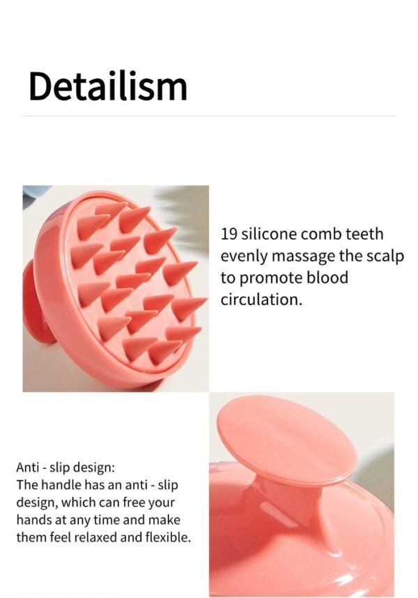 稿定设计-7 Professional shampooing artifact! Silicone shampooing brush, shampooing comb, massage brush, hair scalp cleaning head massager