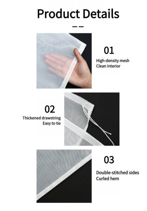 稿定设计-7 Food grade soy milk filter bag juice tofu special gauze mesh filter kitchen household slag separation tool