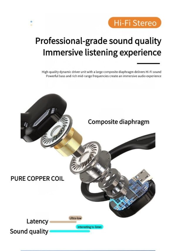 S10 Mini Bluetooth Earphone with Ear Hook Design – Lightweight, Stylish, and Long Battery Life