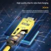 65w 4-in-1 telescopic spring car super fast charging cable