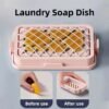 High elastic mesh soap foaming box for bathroom non-slip multifunctional hands-free rubbing